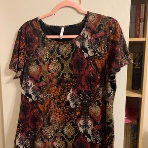 Elegant Multicolor Patterned Women's Top